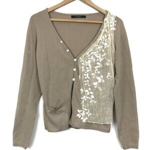 [3 for $15] Sita Murt Linen Cardigan Style Top Floral Viscose Fabric sz 42